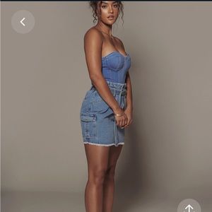 JLUXLABEL Denim Skirt NWT